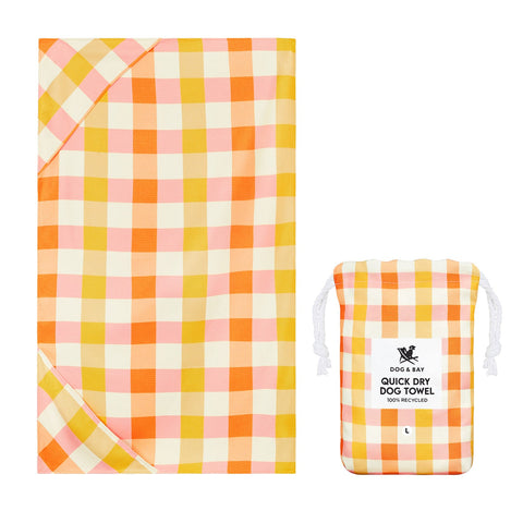 Dock & Bay Dog Towels - Rhubark & Custard