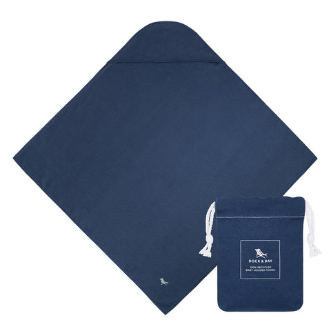Dock & Bay Baby Hooded Towels - Midnight Navy - Outlet