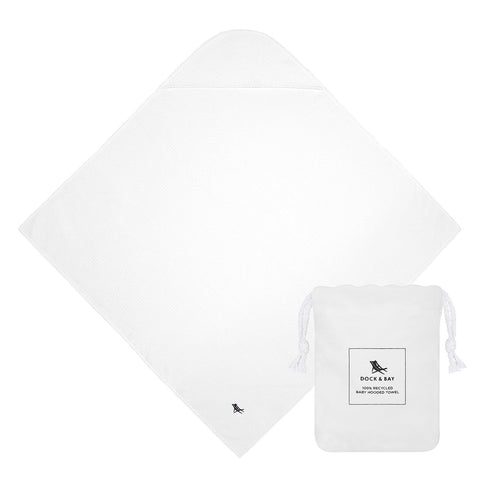 Dock & Bay Baby Hooded Towels - Wishful White - Outlet