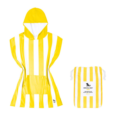 Kids Poncho - Quick Dry Hooded Towel - Boracay Yellow - Outlet