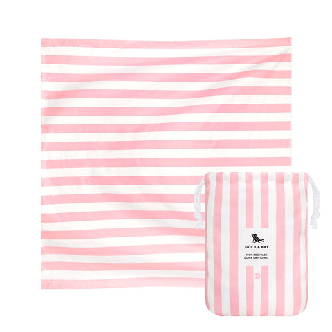 Dock & Bay Quick Dry Towel for Two - Double Extra Large - Malibu Pink